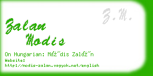 zalan modis business card